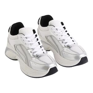 H&M Women's White and Silver Chunky Sneakers/Size: 7/Like NEW